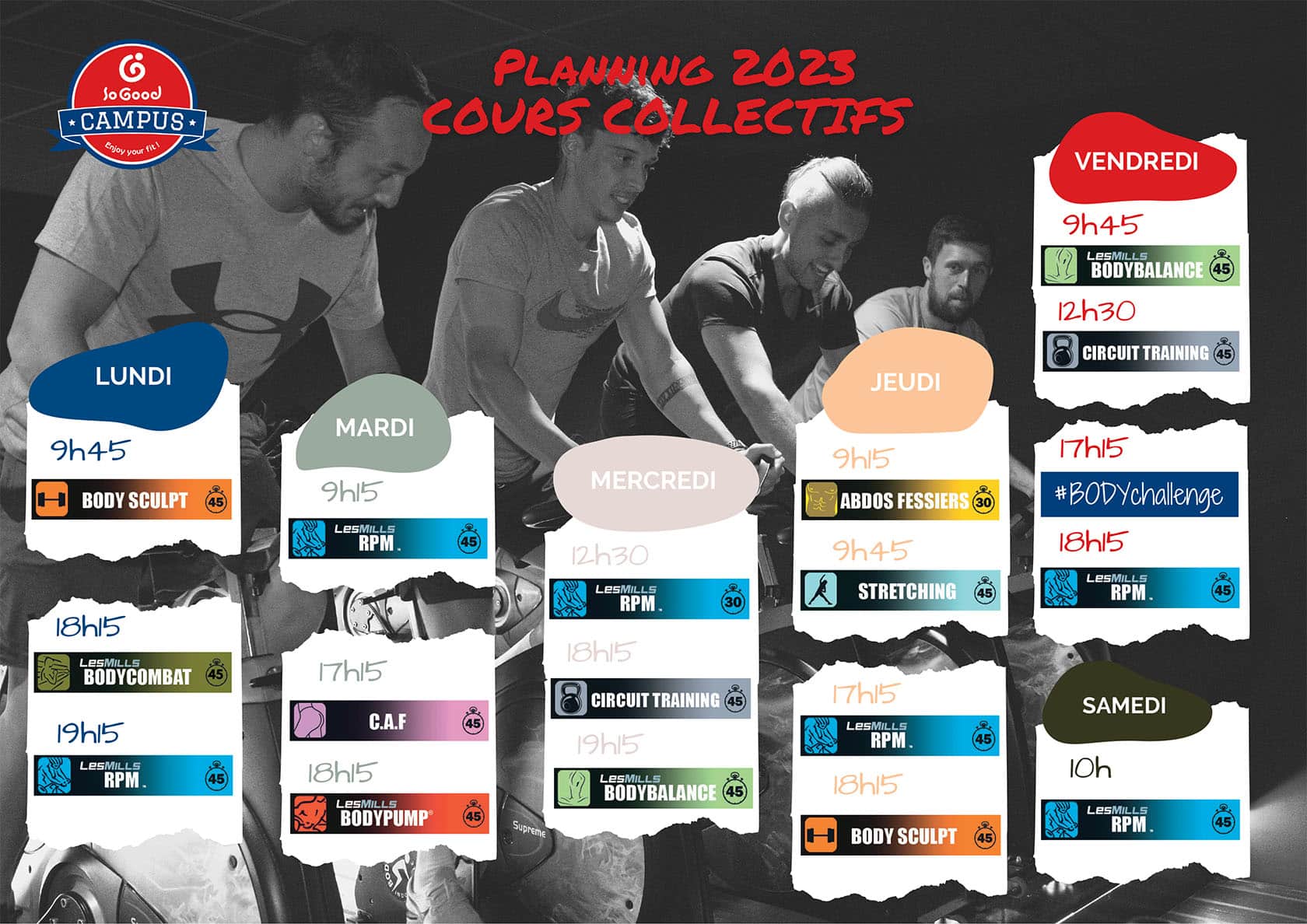 Planning Campus 2023 - Cours Collectifs
